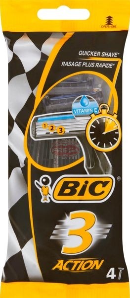 Bic 3 Action Jednoczęściowe maszynki do golenia 4 sztuki