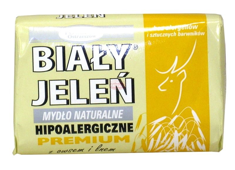 Biały Jeleń mydło w kostce Owies Len 100 g