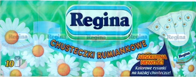 Regina chusteczki higieniczne rumiankowe z obrazkami 10 x 9 szt.