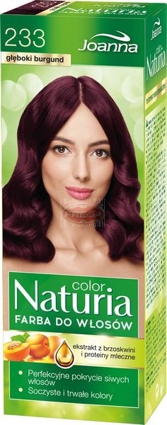 Joanna Naturia farba do włosów 233 głęboki burgund