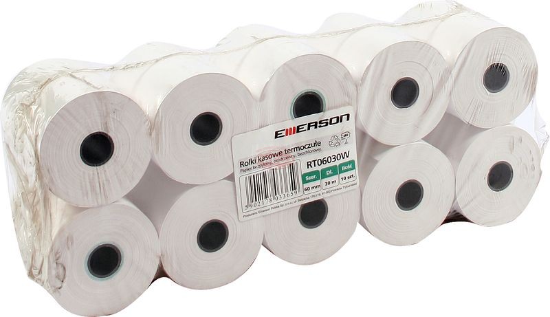 Rolki kasowe termoczułe 60 mm x 30 mb 10 szt.