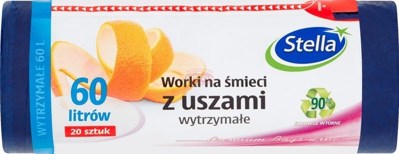 Stella worki na śmieci wytrzymałe 60 l 20 szt.