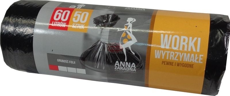 Anna Zaradna worki na śmieci wytrzymałe 60 l 50 szt.