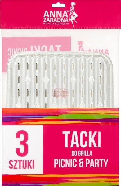 Anna Zaradna Picnic & Party Tacki do grilla 3 sztuki