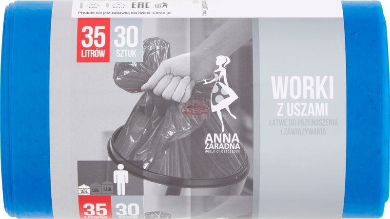 Anna Zaradna worki na śmieci z uszami 35 l 30 szt.