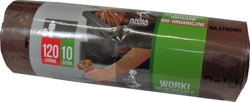 Anna Zaradna worki do segregacji odpadów 120l Bio Organiczne 10szt.