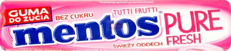 Mentos Pure Fresh Tutti Frutti Guma do żucia bez cukru 15.5 g (8 sztuk)