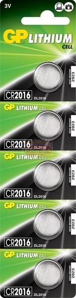 GP baterie CR2016-U5 Lithium cell 5 szt