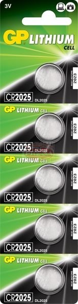 GP baterie CR2025 3V 5 szt.
