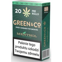 Pre rolss Green&CO susz ziołowy CBD Menthol 20 szt 35,00 zł