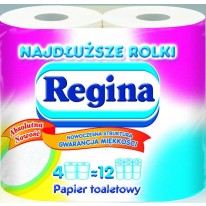 Regina papier toaletowy 1=3 najdłuższe rolki 4 szt.