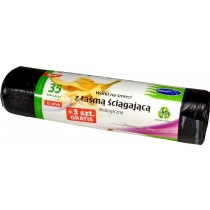 Worki na śmieci ekologiczne z taśmą ściągającą 35 l 15+3 szt