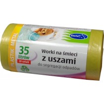 Stella worki z uszami do segregacji odpadów plastikowych 35 l żółte
