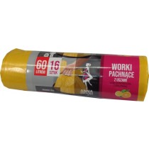 Anna Zaradna worki na śmieci z uszami 60L 16 szt o zapachu cytrusowym