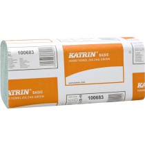 Przemysłowy ręcznik papierowy Katrin Basic Zig Zag Green 100683