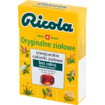 Ricola Szwajcarskie cukierki ziołowe oryginalne ziołowe 27,5 g