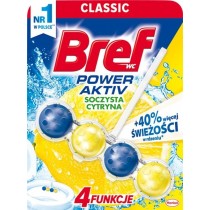 Bref WC Power Aktiv Zawieszka myjąco-zapachowa do muszli WC soczysta cytryna 50 g