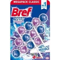Bref WC Power Aktiv Zawieszka myjąco-zapachowa do muszli WC lawendowe pole 3 x 50 g