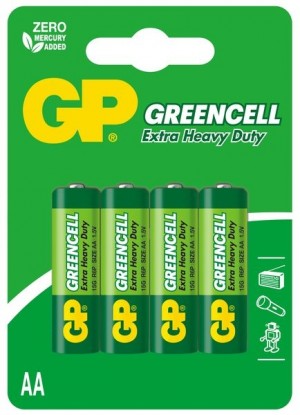 GP baterie R6 AA Greencell 4 szt.