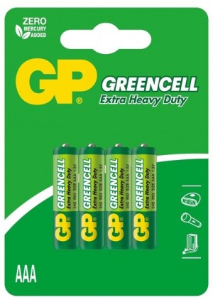 GP baterie R3 AAA Greencell 4 szt.