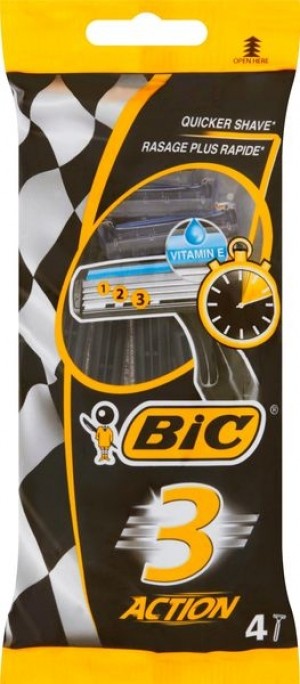 Bic 3 Action Jednoczęściowe maszynki do golenia 4 sztuki