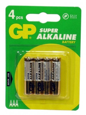 GP baterie alkaliczne Super LR03 AAA 1.5 V 4 szt.