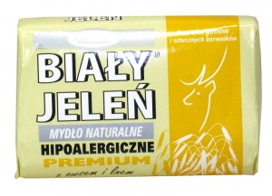 Biały Jeleń mydło w kostce Owies Len 100 g