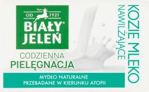 Biały Jeleń mydło w kostce Kozie Mleko Len 100 g