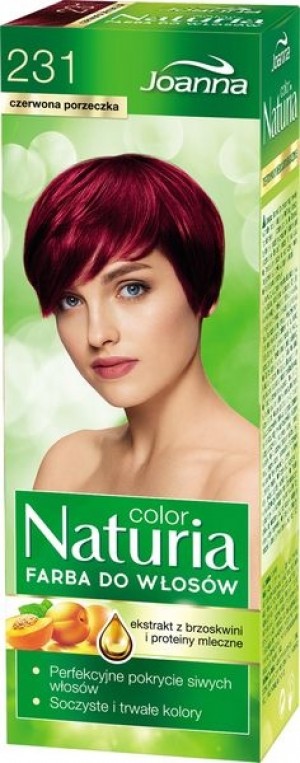 Joanna Naturia farba do włosów 231 czerwona porzeczka