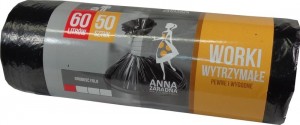 Anna Zaradna worki na śmieci wytrzymałe 60 l 50 szt.
