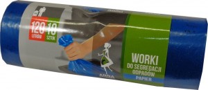 Anna Zaradna worki do segregacji odpadów 120l Papier 10szt.