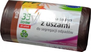 Stella worki z uszami do segregacji odpadów bio 35 l brązowe