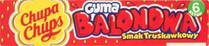 Chupa Chups Guma balonowa o smaku truskawkowym 27.6 g (6 sztuk)