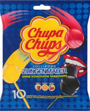 Chupa Chups Lizaki wielosmakowe malujące język 120 g (10 sztuk)