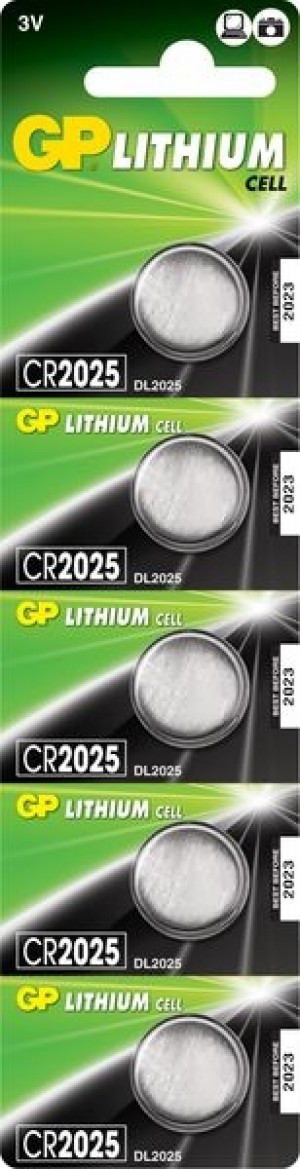GP baterie CR2025 3V 5 szt.